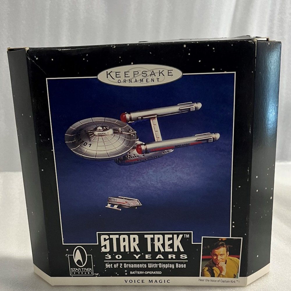 1996 Star Trek 30 Year Anniversary Ornaments (2) **NEW**
